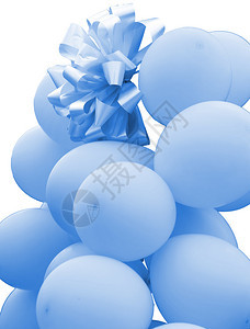 许多蓝色气球图片