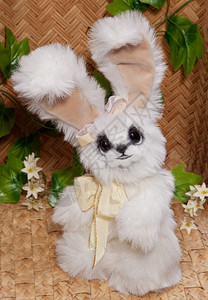 可爱的长毛兔子玩具图片