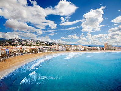 在西班牙的海滩岸图片