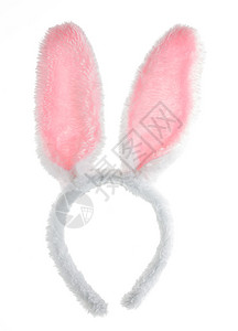 复活节粉红兔子耳朵白图片
