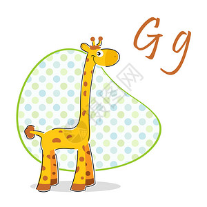 孤立背景下长颈鹿的g插图图片
