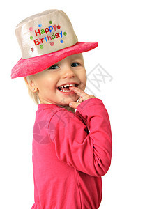 笑得开心的两岁生日女孩图片