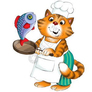 说明有趣的漫画做猫的厨图片