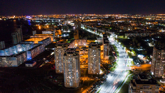 哈巴罗夫斯克市区埃罗菲竞技场夜景图片