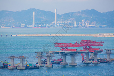 在香港建桥图片