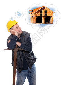疲劳的建筑工人梦想图片
