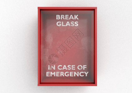 空的红色紧急救助箱图片