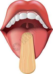 在医生的木舌压抑剂的帮助下图片
