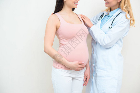 支持孕妇的产科妇医生用图片