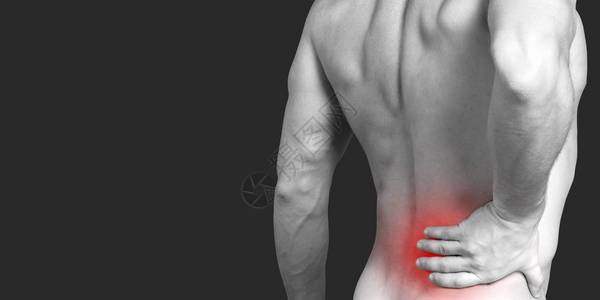 人医疗保健和问题概念背部疼痛的人特写图片