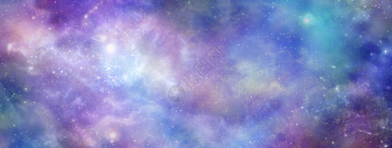彩色宇宙银河空间背景横幅图片
