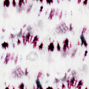 白色丝绸上紫色和黑色的无缝扎染图案手绘面料结节蜡染Shi图片