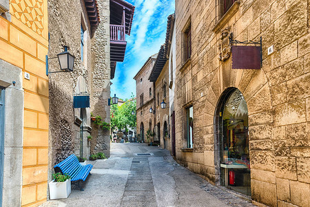 Espanyol内景象小巷图片