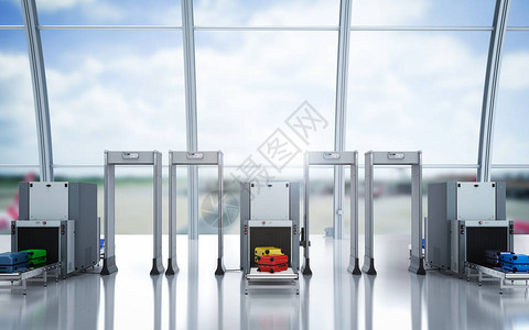北京T3机场3个配备扫描机的场安全检查站设有扫描仪设计图片