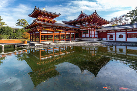 Uji京都Uji日本著名的Byodoin佛教寺庙教科文组织图片