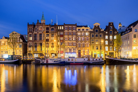 荷兰阿姆斯特丹的荷兰传统住宅图片