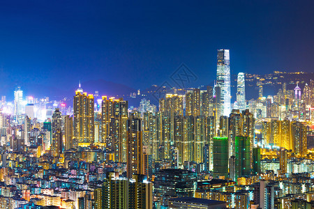 香港九龙市区背景图片