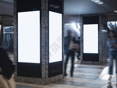 模拟空白海报横幅公共液晶媒体灯箱公图片
