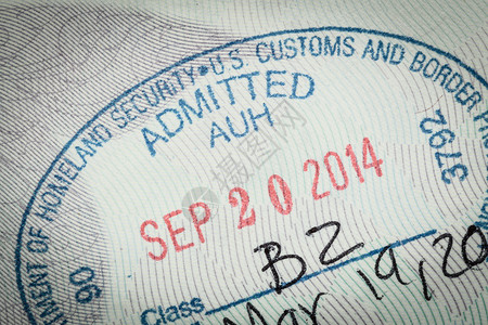 美国移民旅行签证美国入境旅行签证高清图片