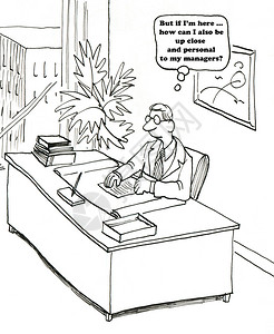 商业卡通关于一个老板谁管理图片
