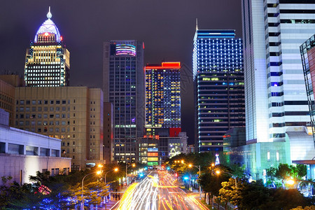 台北信义金融区的城市景观图片