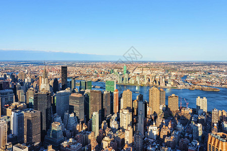 美国纽约曼哈顿中城和长岛图片
