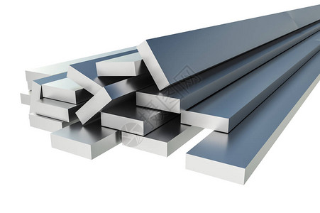 角形钢铁剖面图在白色工业概念上被孤立3D图片