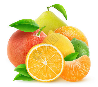 柑橘类水果的皮质在白上与图片