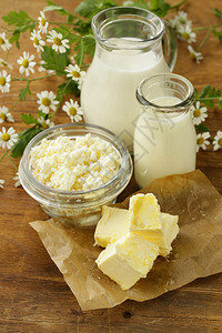 各种乳制品牛奶黄油酸奶油酸图片