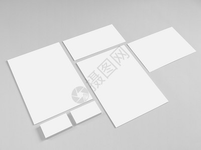 公司设计品牌设计模板集印有名片和信封的文具以图片