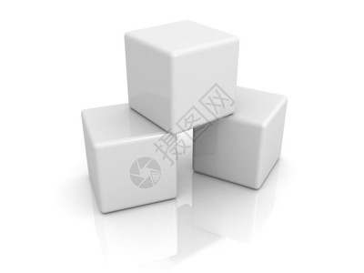 堆白色建筑块或立方体图片