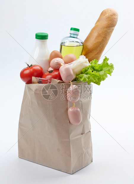 袋子里的食物图片