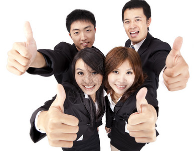亚洲青年成功商业团队图片