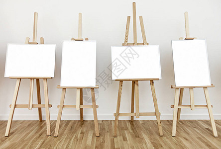 四个艺术演播室用空白边框添图片