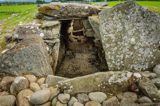 苏格兰阿盖尔KilmartinGlen的TempleWood古遗址从大约5000年前的新石器时代或石器图片