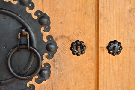 韩式木门和敲门图片