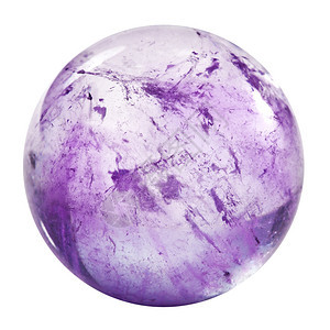 孤立的紫水晶球图片