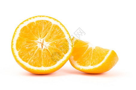 脐橙图片白色背景上的脐橙片背景