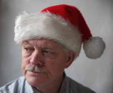 身戴圣诞老人帽子的图片
