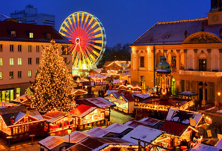 马格德堡Weihnachtsmarkt马格德堡圣背景图片