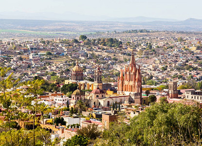 瓜纳华托SanMigueldeAllende是墨西哥中部高原的一个殖民地城市背景