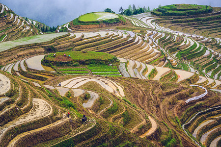 广西龙胜村背景图片