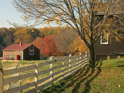 新泽西州中部的秋季乡村农场景图片