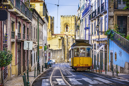 里斯本葡萄牙电车图片