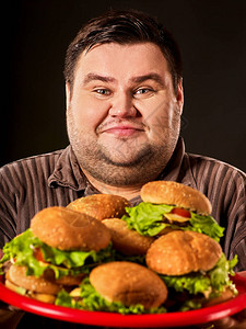 汉堡人吃快餐比赛垃圾饭导致肥胖人经常吃过图片