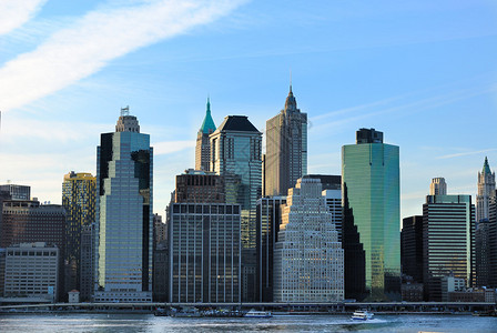 曼哈顿市中心的城市风景图片