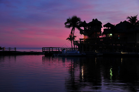 美国佛罗里达州海滩日落图片