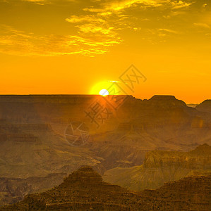 大峡谷日落从南环沙背景图片