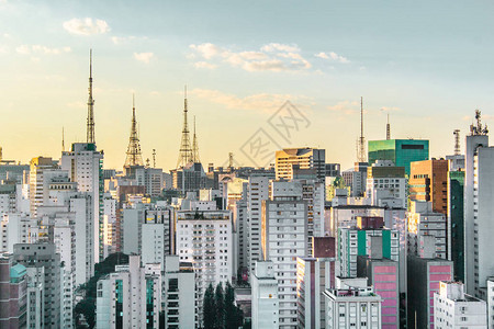 巴西圣保罗巴西Paulista大道附近建筑物图片