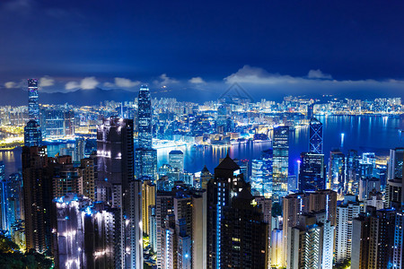 山顶的香港天际线图片